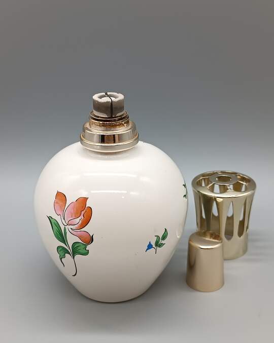COULEUVRE - Lampe Berger en porcelaine à motifs de fleurs de cerisier à