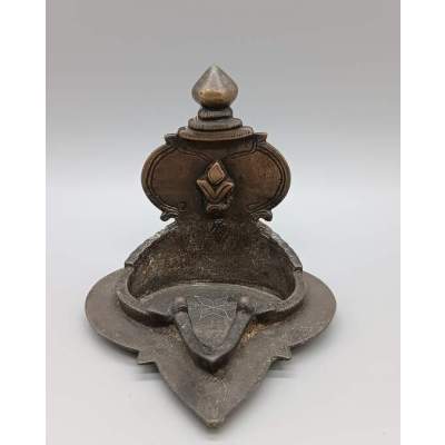 Lampe à Huile DIYA Antique en Laiton