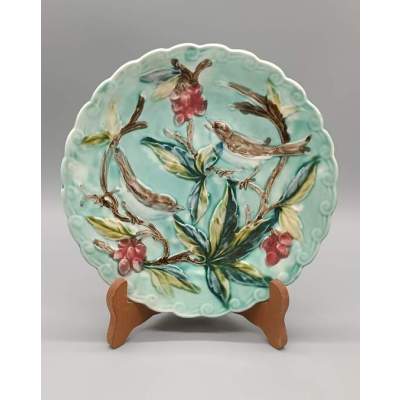 Assiette en Faïence Barbotine de Nimy Lez Mons