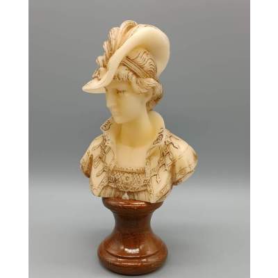 Buste Dame Baroque en Cire