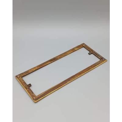 Plaque ou Cadre Décorative en Laiton Vintage