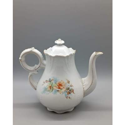 Théière Motifs Fleuris en Porcelaine Vintage