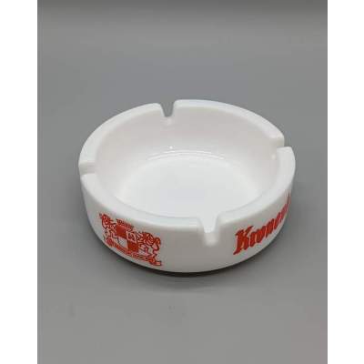 Cendrier Publicitaire Kronenbourg en Verre Laiteux Vintage