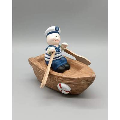 Décoration Marin Assis et sa Barque