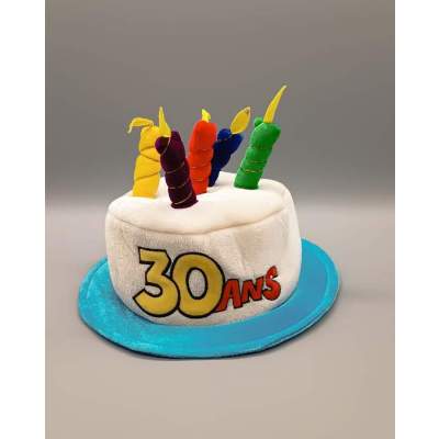 Chapeau Anniversaire Bougies 30 Ans