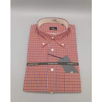 Chemise Homme GAC Carreaux Rouge et Bleu