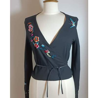Chemise Cache-Cœur Kenzo Jeans Vintage