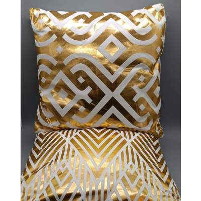 Coussins Déco Blanc et Doré