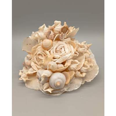 Bouquet de Coquillages Artisanal sur Socle