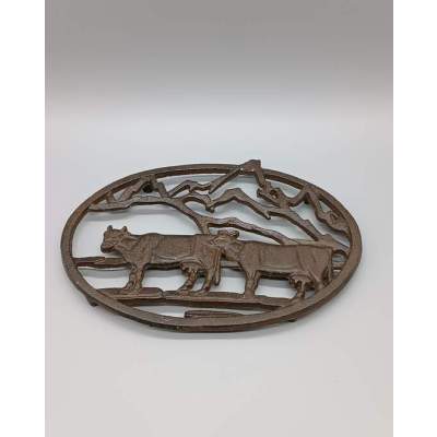 Dessous de Plat Fonte Vaches et Montagne