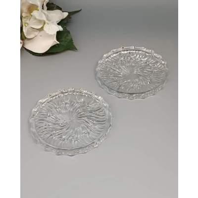 Duo de Dessous de Bouteille en Cristal Signés