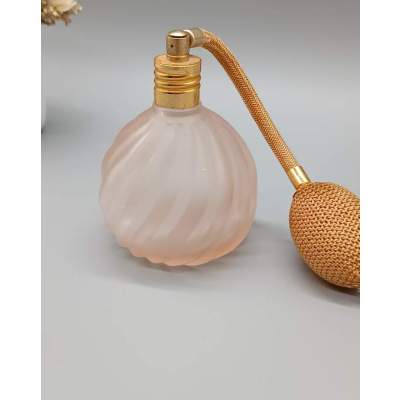 Flacon Parfum Verre Dépoli Vaporisateur à Poire Vintage