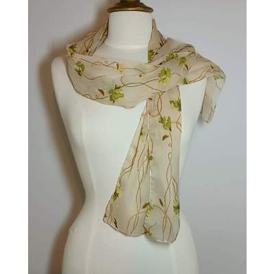 Foulard Femme en Mousseline Vintage