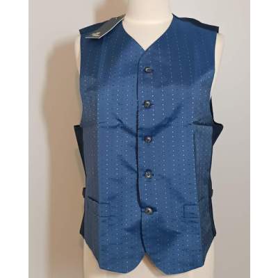 Gilet Costume Homme GAC Motifs Pois Bleu