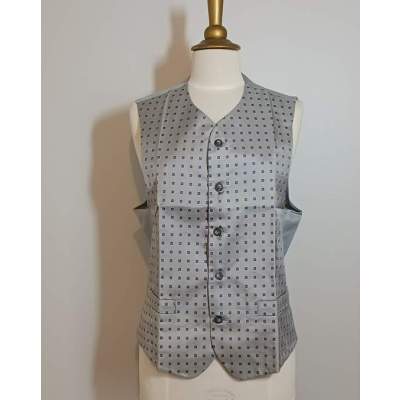 Gilet Costume Homme GAC Carreaux Gris