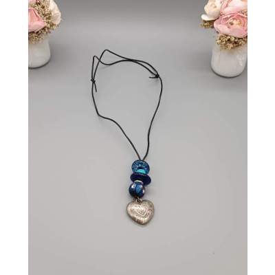 Collier Fantaisie pendentif Coeur Vintage