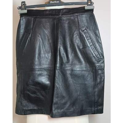 Jupe Cuir d'Agneau Vintage Gombert Lyon
