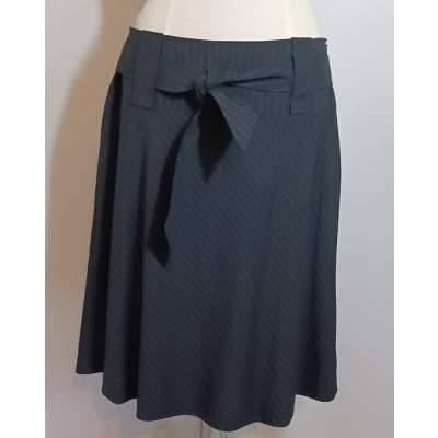Jupe Tailleur à Fines Rayures Apostrophe