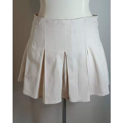 Jupe Courte Plissée Beige The Earth Collection