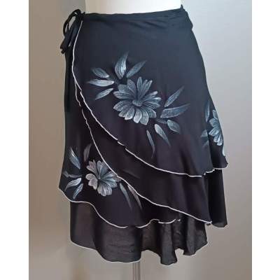 Jupe Portefeuille Paréo Motif Floral Taille Unique