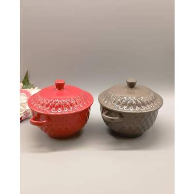 Bols à Soupe et son Couvercle en Céramique