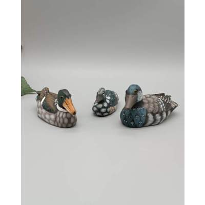 Figurines Canards en Bois de décoration