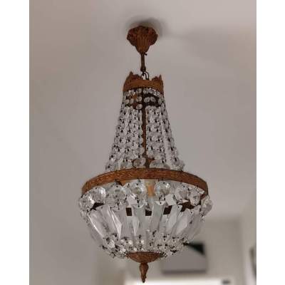 Lustre Montgolfière à Pampilles