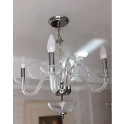 Lustre en Verre Massive Art Déco