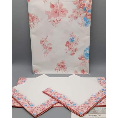 Nappe Ronde et Serviettes de Table Vallesura Casa Vintage