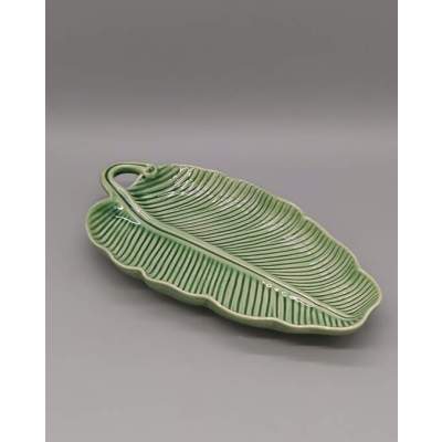 Plat Coupelle Motif Feuille Céramique