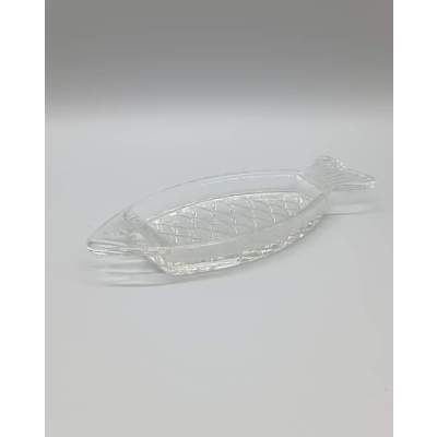 Ramequin ou Ravier Forme Poisson en Verre Vintage