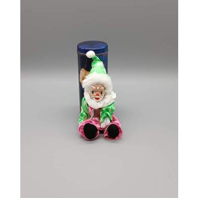 Poupée Clown Porcelaine et Tissu Vintage
