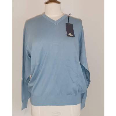 Pull Col V Bleu Gian Alberto Caporale