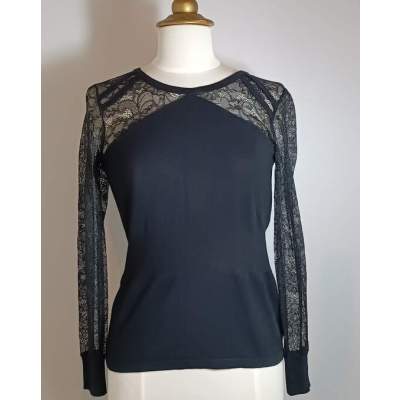 Pull Fin Femme en Dentelle et Coton Taille M