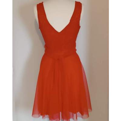 Robe de Soirée Dentelle et Tulle Rouge