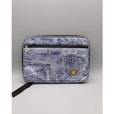 Sacoche Etui pour Tablette Nylon Imprimé Jeans