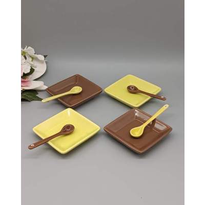 Lot de 4 Verrines Plats à Apéritif Afibel