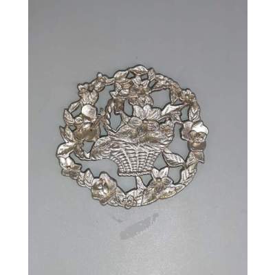 Mini dessous de bouteille Motif Corbeille en Métal