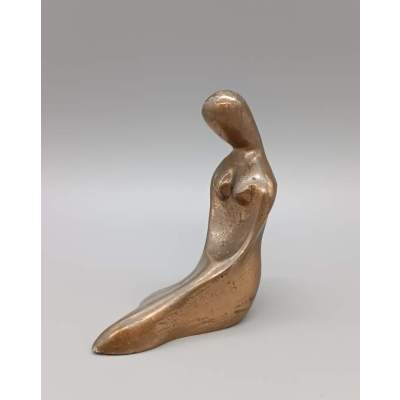 Sculpture de Femme Nue en Bronze Style Jean Arp