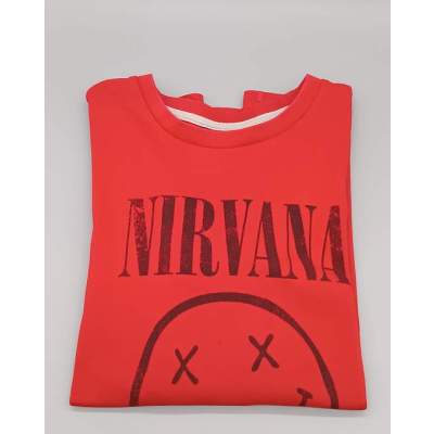 T-Shirt Enfant Rouge Nirvana Taille 8 Ans