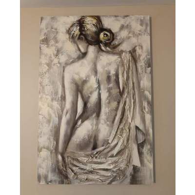 Tableau toile à l'Huile avec effets structurés