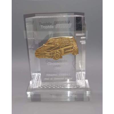 Trophée FIAT Cinquecento en Verre 