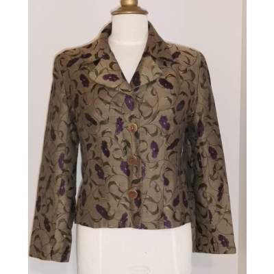 Superbe Veste Blazer à Motifs Figure Libre
