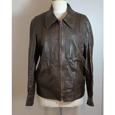 Veste Cuir Créations Fred France Vintage