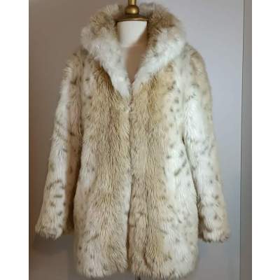 Veste Femme Fourrure Synthétique Style Lynx Vintage
