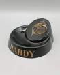 cendrier cognac hardy en opaline noir doré