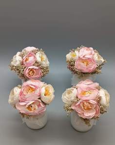 Lot de Pots de Bouquets de Fleurs Séchées