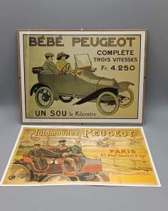 Affiches Publicitaires Anciennes Voitures Peugeot 