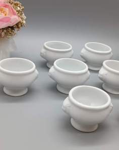 Lot de 8 Verrines Mini Soupières en Céramique