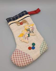 Chaussette de Noël Jute et Tissu